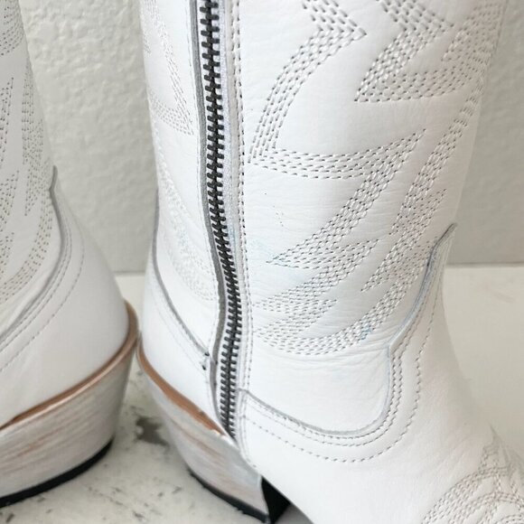 Lane MEGAN MORONEY Smokeshow Womens Cowboy Boots 5 White Western Cowgirl Tall - Picture 9 of 14
